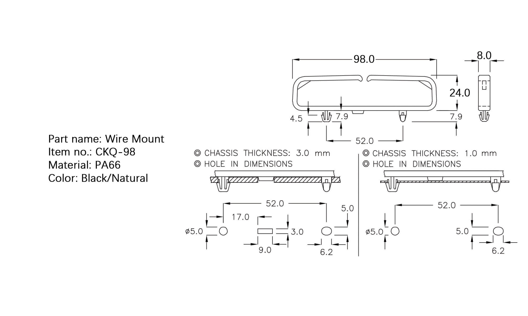 Plastic Wire Mount CKQ-98